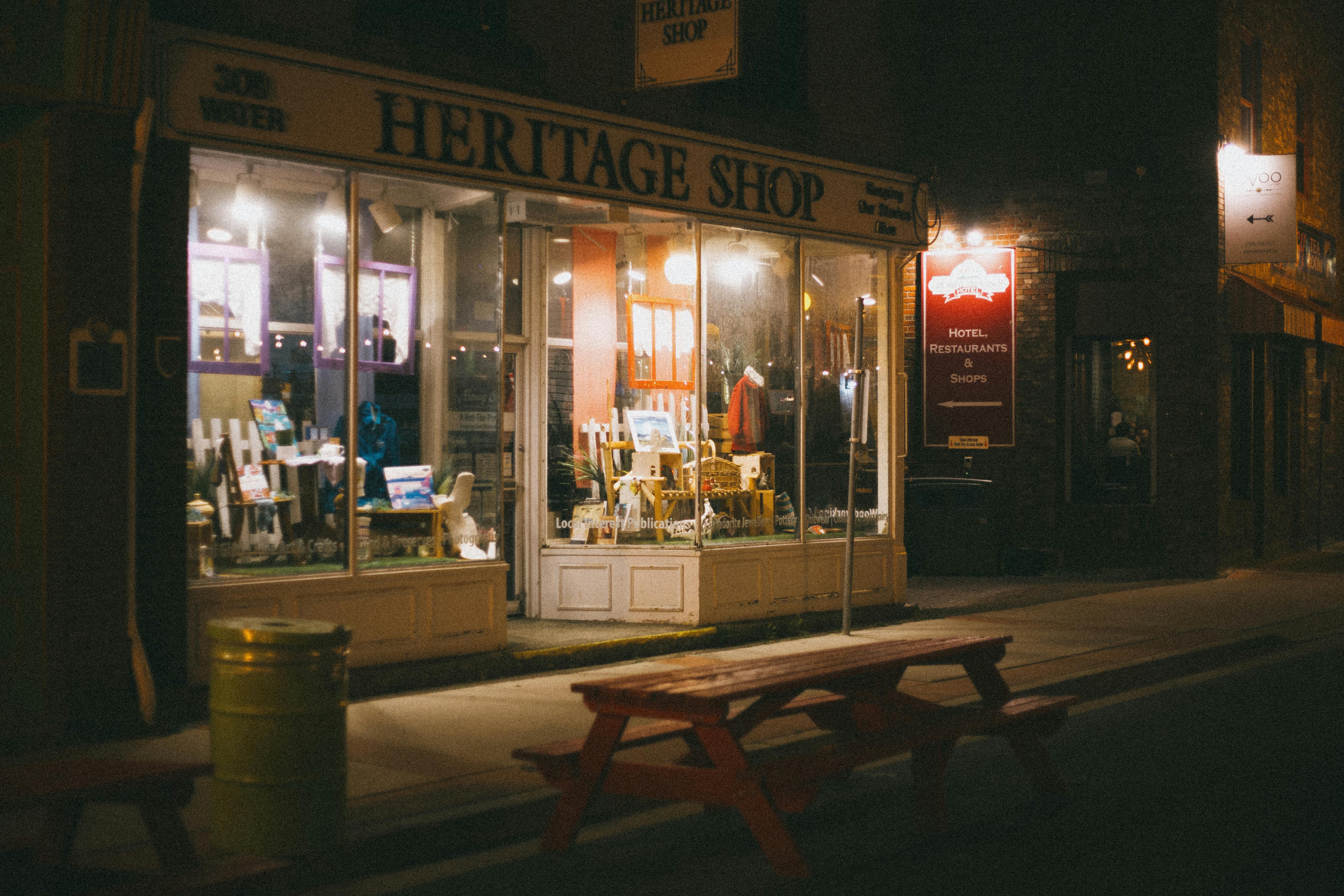 Small business district recovering after a natural disaster